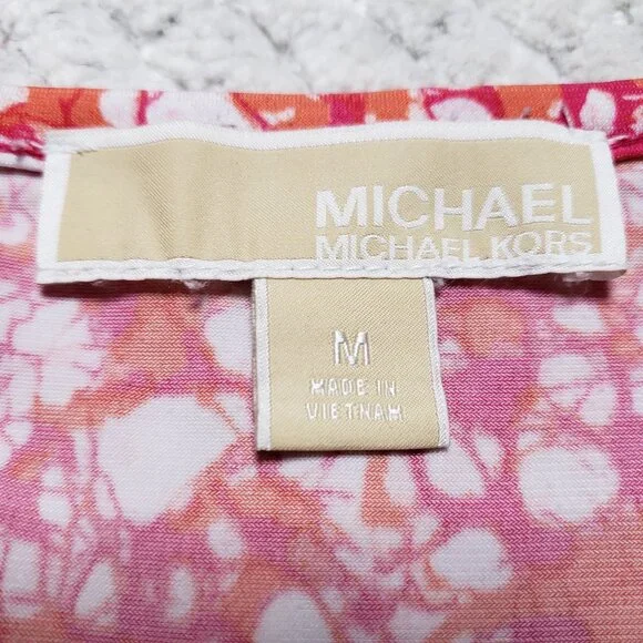 Michael Kors Women's Floral Patterned Cowl Neck Top Size M - Picture 6 of 9